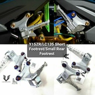 Y15zr LC135 racing short footrest with titanium skru footrest exhaust tembak bulan nlk rear footrest