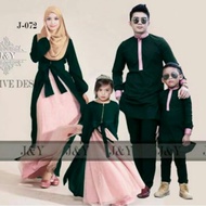 🔥READYSTOCK🔥 J072 FAMILY SET RAYA 2017 PEACH GREEN 2Y 3Y 4Y 5Y 6Y 7Y 8Y 9Y 10Y
