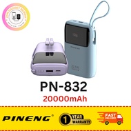 Pineng PN-832PD 20000mAh Power Bank Built-In Cable Powerbank 22.5W Fast Charging