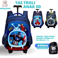 Directly Buy DREAM BAGS DB619TV Elementary School Boys Trolley BAGS Push BAGS Suitcase BAGS 3D Embos