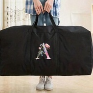 Travel Duffle Bag, Travel Bags Folding Luggage Bag, Name Initials Letter Pattern Large Capacity Stor