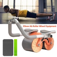 運動健腹輪 自動回彈收腹卷腹輪 家用肘撐滾輪 腹肌健身器材 [平行進口]