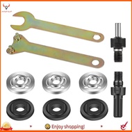 【pwlydc1g】Drill Angle Grinder Adapter, 6Mm/10Mm Arbor Mandrel Adaptor with Flange Nut Parts Set and 