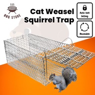 BBQ Store Cat Weasel Squirrel Trap Cage Metal / Snap Cat Animal Catcher / Rumah Perangkap Besi Kucin