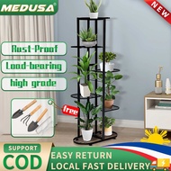 MEDUSA 6 Layers Iron Plant rack Flower stand indoor Outdoor metal Folding Floor potted Plant Display Shelf Nursery Pot Trays Plant Planter Rack Storage Holder Shelf pots Home Balcony Corner Decoration Garden courtyard Patio Living Room Office BIG SALE!