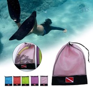 YYS Fast Drying Dive Swimming Storage Mesh Bag Handbag Swimming Dive Pouch Mesh Bag
