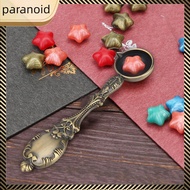 Portable Retro Fire Paint Sealing Wax Spoon Wood Handle Melting Stamp Metal Tool