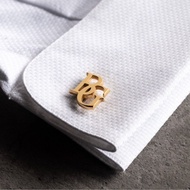 Private French Men's Suit Cufflinks English Letters Stainless Steel Gold-Plated Cufflinks XK417