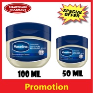 Vaseline 100% Pure Petroleum Jelly Repairing Jelly 50ml / 100ml - Repairs dry & damaged skin