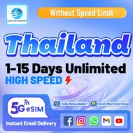 [2025 Trend🔥] Thailand eSIM 1-15Days Daily 500MB-2GB Unlimited 5G/4G Data | High Speed | Travel sim