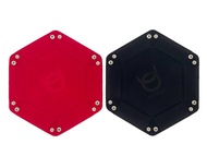 Futhark 2-Pack Dice Tray PU Leather Dice Trays Portable Folding Hexagon Dice Roller Tray for Dice Ga