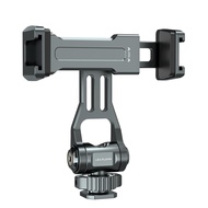 Phone Mount for Camera Hot Shoe Aluminum Alloy 360° Adjustable Camera Phone Holder with 2 Additional