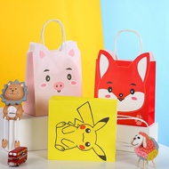 【10 PCS Set】Party Gift Bag Paper Bag Kids Birthday Gift Bag Kraft Paper Bag Teacher Day Gift Bag Children's Day Gift Bag