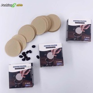 FAMY 51/53/58mm Portafilter Basket Coffee Filter Paper For Espresso Machines 100 Sheets Round Coffee