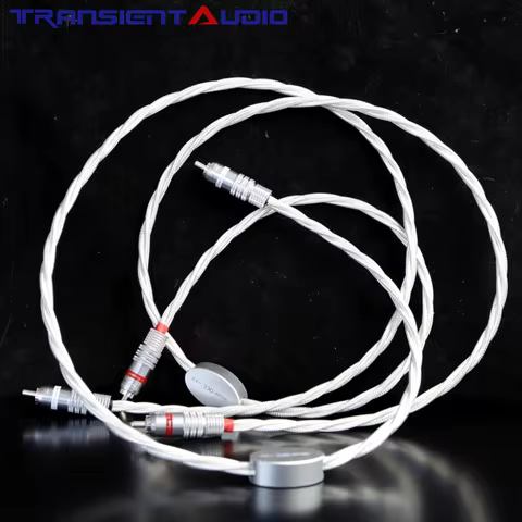 TRANSIENTHI-FIAUDIO High-End audio cable, HIFI single crystal silver RCA signal cable