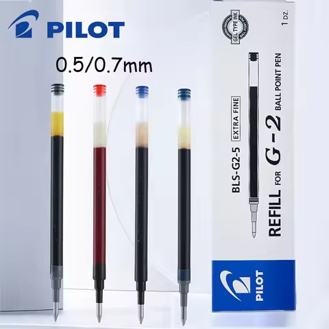 12pcs Japan PILOT Gel Pen Refills BLS-G2 Suitable for G2/G6 0.5mm/0.7m Replacement Core B2P Black Pe