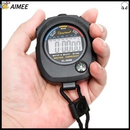 AIMEE มือถือแบบมือถือ นาฬิกาจับเวลาดิจิตัล ตัวจับเวลา LCD มืออาชีพอย่างมืออาชีพ อุปกรณ์เสริมของผู้ตัดสิน แบบพกพาได้ นาฬิกา24H นาฬิกาจับเวลากีฬาอิเล็กทรอนิกส์