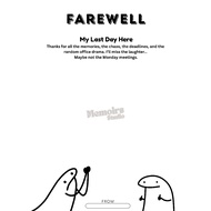 Funny Farewell Card Goodbye Team Card | Kad Perpisahan Colleague Boss Teacher | Office Farewell Gift