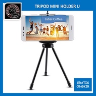 Tripod Handphone / Tripod Mini Holder U / Tripod HP Kamera Metal Besi / Stand Holder Handphone