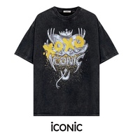 iCONiC QUEEN PYTHON OVERSIZED T-SHIRT #203540  เสื้อยืด ผ้าฟอก ทรง OVERSIZE เสื้อแฟชั่น เสื้อแฟชั่นผ