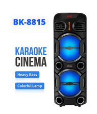 BK-8815 2X8.5 inches Portable Bluetooth Wireless Speaker Karaoke with Remote and Mic