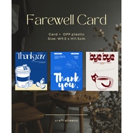 Farewell Doorgift Card Only | Cute Goodbye Gift for Colleague | Thank You Gift