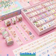 Lontime 100Rolls/Set Washi Tape Baru Kartun Gadis Hati Kecil Segar