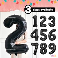 BLACK - Number 0-9 Balloon Foil Balloon Party Decoration 32NO