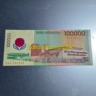 Uang Kuno Polymer Rp 100000 Soekarno Hatta Tahun 1999 Almost Solid