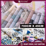 VRstar Wallpaper Sticker Dinding Cabinet Living Room Bedroom Wall Decoration Waterproof Self Adhesiv