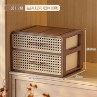 內衣+內褲收納盒二層丨衣櫃整理抽屜式貼身衣物分隔格收納盒【平行進口】