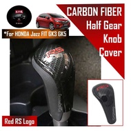 Honda Jazz/Fit GK GK3 GK5 Car Gear Shift Knob TOP Cover Shifter Handle Carbon Fiber Decor Accessorie