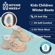 Hitchie A106 Winter Boots Kids Children Snow Winter Shoes Anti Slip Kasut Winter Salji Sejuk Budak K