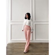 SIVALI YUNA PANTS - HIGHWAIST KNIT CULOT PANTS - CULLOTE PANTS - WOMEN'S PANTS 632