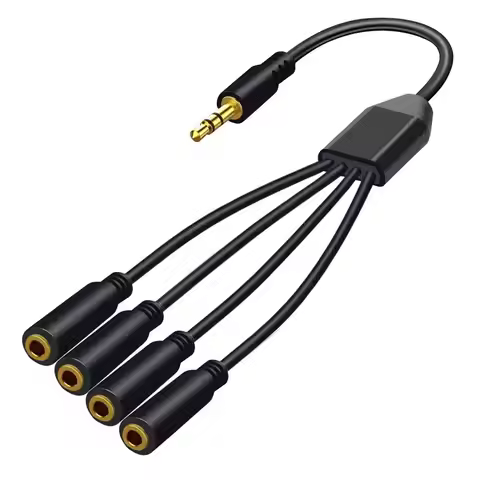 30cm Audio Splitter 3.5 Mm 1 To 2 3 4 5 3.5mm 3 Female To Male Jack Adapter Aux Cable For IPhone Sam