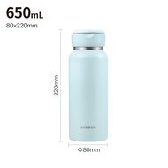 Lock N Lock ท่อระบายความร้อนแบบพกพาสำหรับผู้หญิง แก้วน้ำสแตนเลส ทรงเรขาคณิต แก้วน้ำเย็น สำหรับนักกีฬ