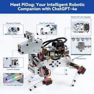2026 SunFounder PiDog Robot Dog Kit for Raspberry Pi 5/4/3B+/3B/Zero 2, ChatGPT-4o, FPV, App Control
