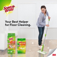 3M Scotch Brite Easy Sweeper Flat Mop 3MTM Scotch-BriteTM Easy Sweeper Kit, Green, 1 Piece/ Pack