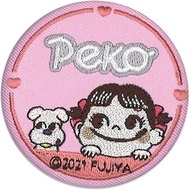 MINODA Peko-chan Embroidered Tin Badge Peco &amp; Dog