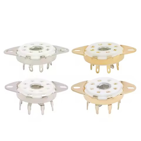 10pcs 8pin B8G Loctal Ceramic Tube Sockets For 2J27 5B254 4P1S 7N7 C3G ECH21 Bottom Chassis PCB Moun