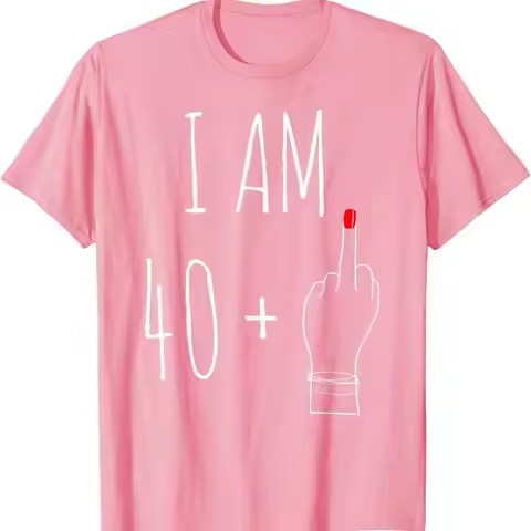 I Am 40 Plus 1 Middle Finger For A 41Th Birthday Women T Shirt