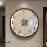 Hanging New Style Hanging Household Red Wall Clock Shell Atmospheric Modern Wall Light Living Room S