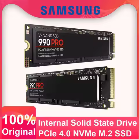100% Original Samsung 990 Pro 1TB 2TB SSD Internal Solid State PCIe4.0 M.2 2280 NVMe 2.0 MLC Hard Di