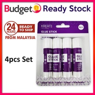 Ready Stock*4pcs Set PVP Glue Stick White Glue Gam Pekat Sekolah 10g 胶棒白胶 (E061) Free Shipping