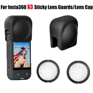 Sticky Lens Guards for Insta360 X3 Panoramic Camera All-round Lens Protection Dustpoor Lens Cap for Insta360 One X3 Accessories