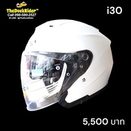 HJC i30 Matte WHITE FLAT 0% Installment 10 (With Built-In Sunglasses)