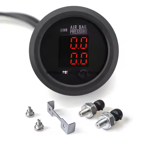 52MM air Pressure Gauge 12V/24V with Two Sensor 1.6MPA(232PSI) RED