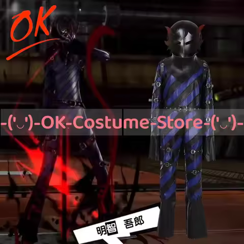 [Customized Size] P.5 Goro Akechi Loki Cosplay Costume Helmet Anime Game Character Outfit Halloween 