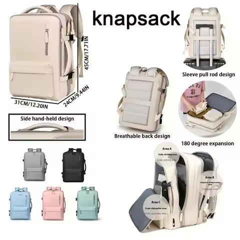30l Large Capacity Unisex Travel Backpack Oxford Men And Women With The Same Casual Backpack Expanda