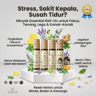 VELIS Essential Oil Roll On Minyak Stress Relief Sakit Kepala Fokus Belajar Kids Calm Tidur Lena
